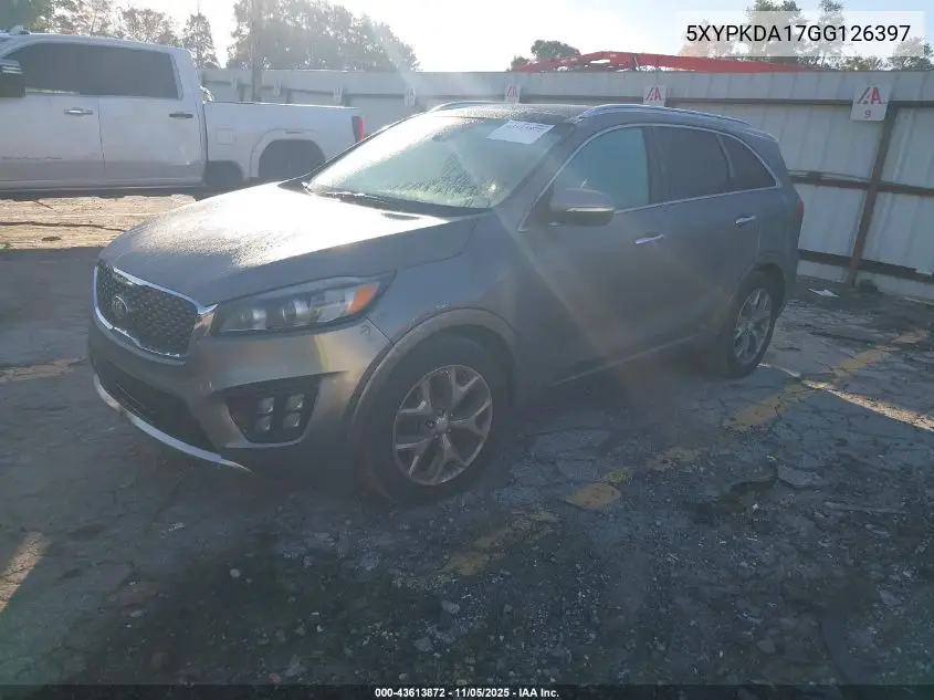 5XYPKDA17GG126397 2016 Kia Sorento 2.0T Sxl