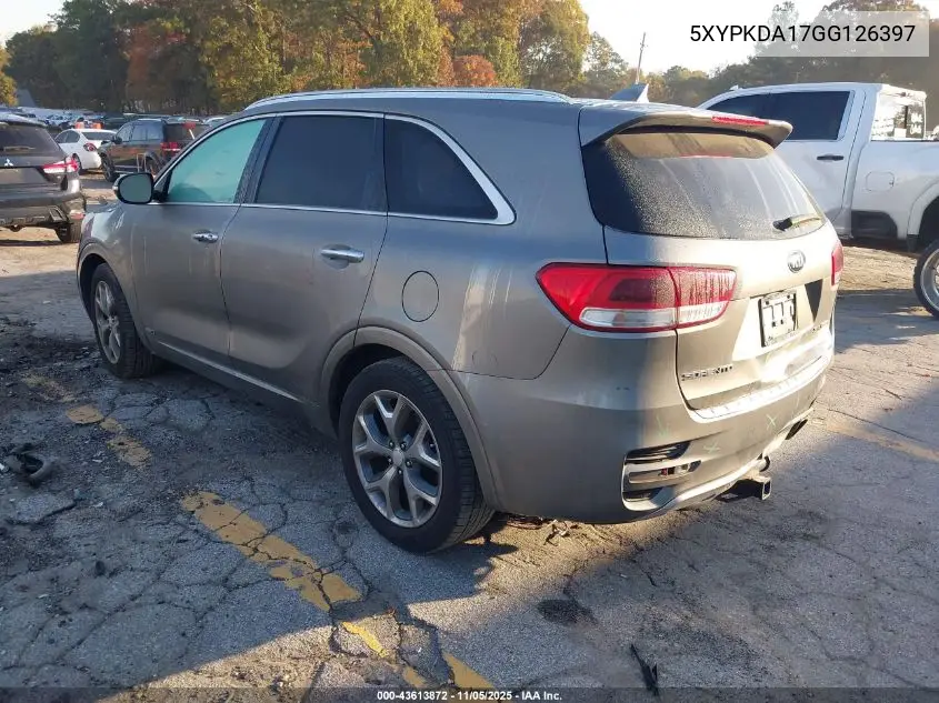 5XYPKDA17GG126397 2016 Kia Sorento 2.0T Sxl