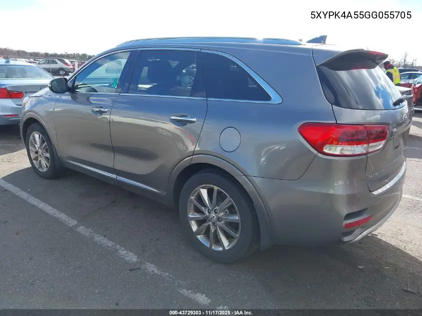 5XYPK4A55GG055705 2016 Kia Sorento 3.3L Sxl