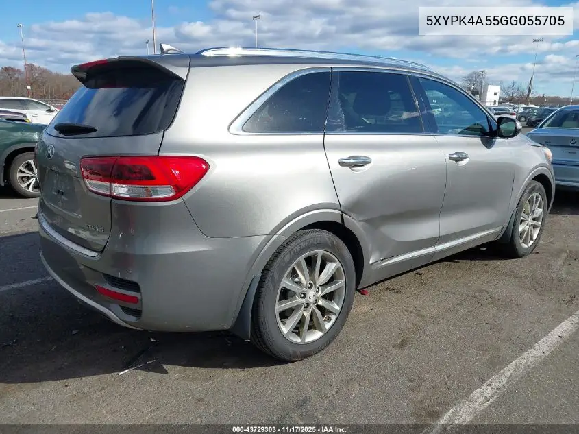 5XYPK4A55GG055705 2016 Kia Sorento 3.3L Sxl