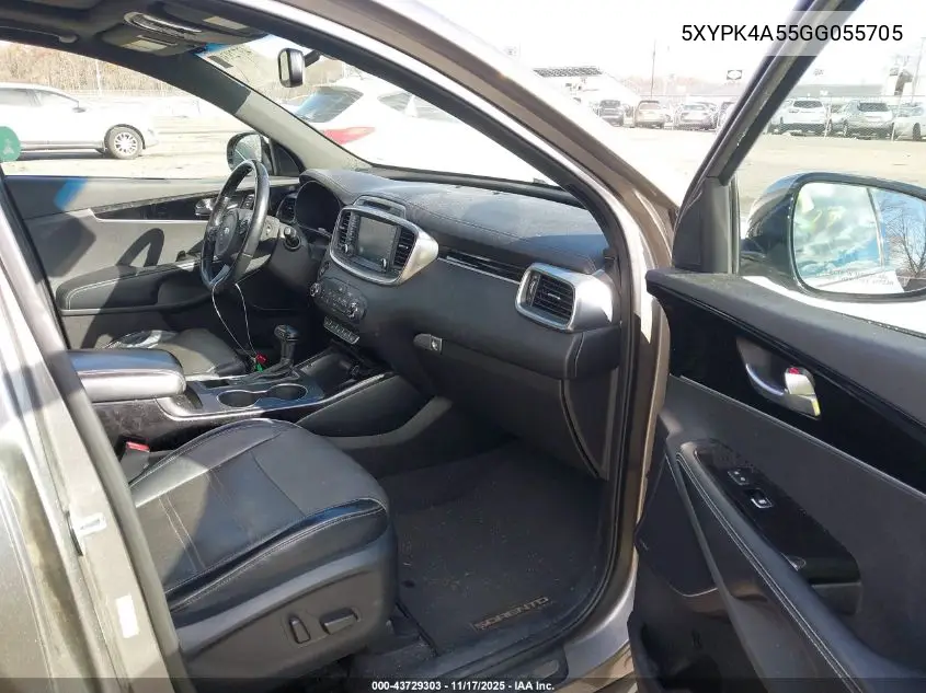 5XYPK4A55GG055705 2016 Kia Sorento 3.3L Sxl