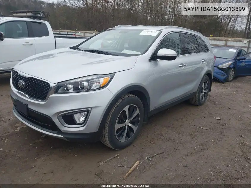 5XYPHDA15GG013899 2016 Kia Sorento 2.0T Ex