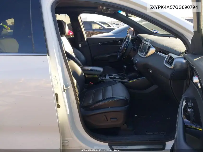 5XYPK4A57GG090794 2016 Kia Sorento 3.3L Sxl