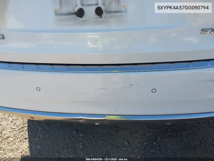 5XYPK4A57GG090794 2016 Kia Sorento 3.3L Sxl