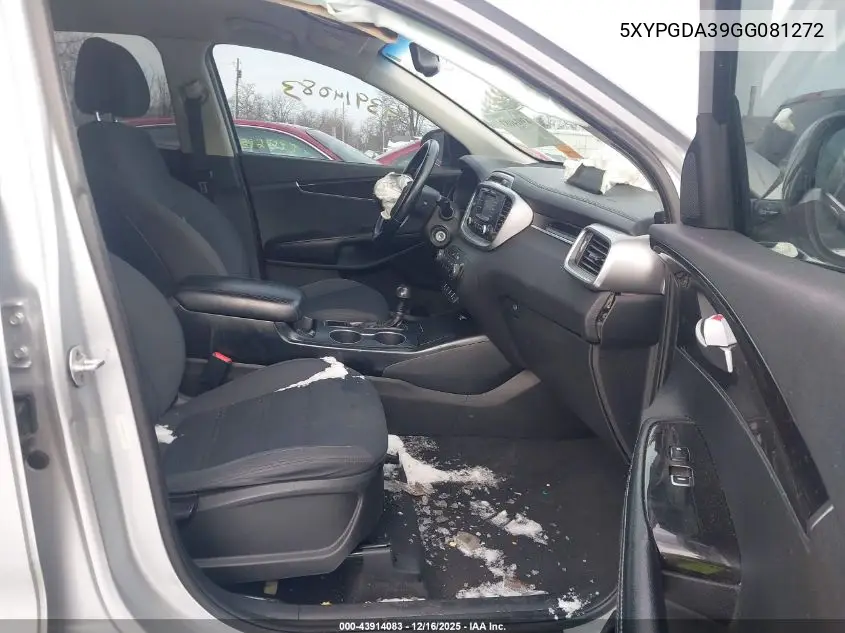 5XYPGDA39GG081272 2016 Kia Sorento 2.4L Lx