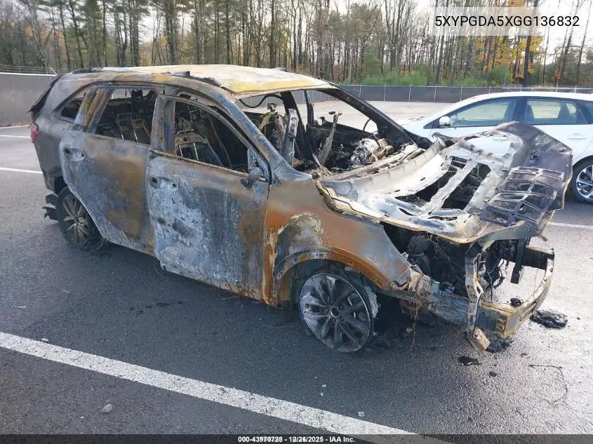 5XYPGDA5XGG136832 2016 Kia Sorento 3.3L Lx