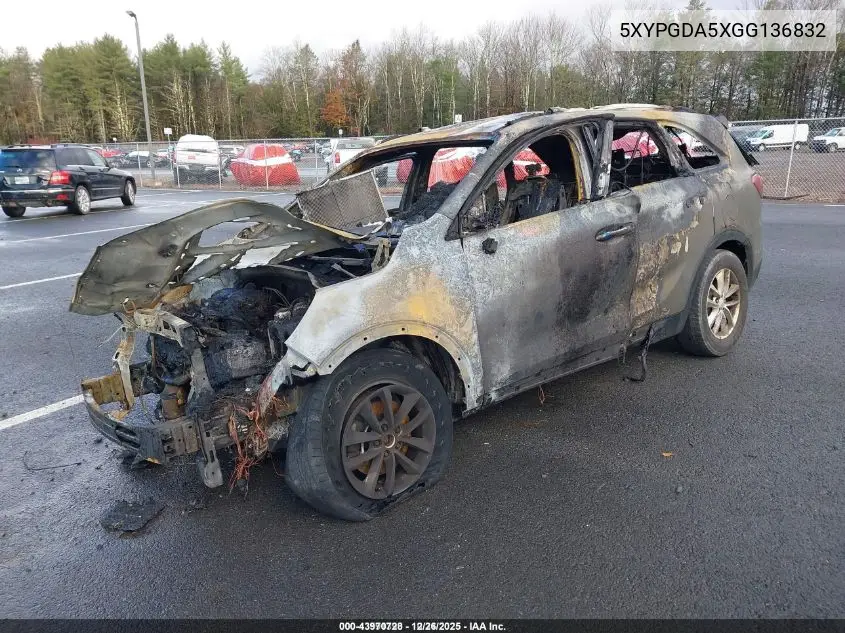 5XYPGDA5XGG136832 2016 Kia Sorento 3.3L Lx