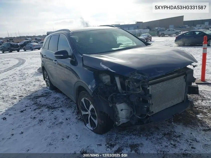 5XYPHDA53HG331587 2017 Kia Sorento Ex