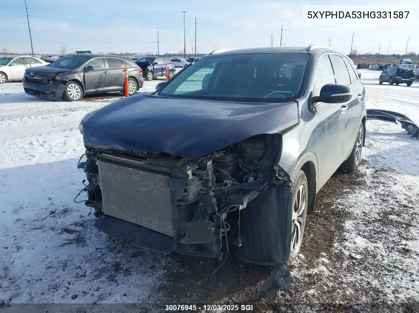 5XYPHDA53HG331587 2017 Kia Sorento Ex
