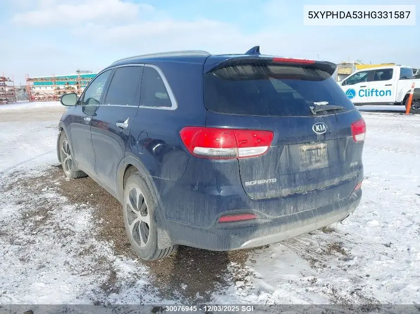 5XYPHDA53HG331587 2017 Kia Sorento Ex