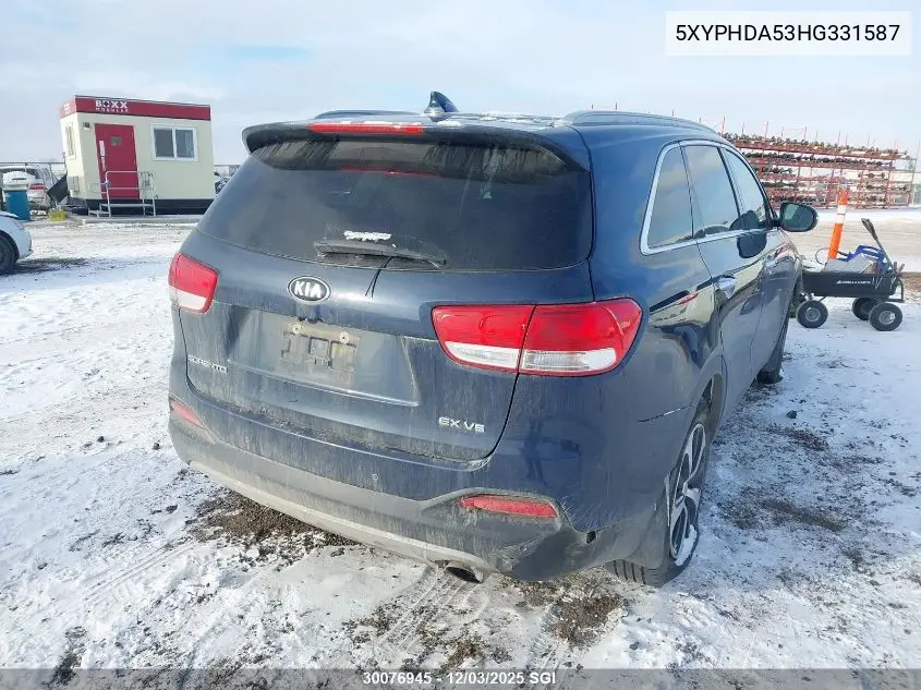 5XYPHDA53HG331587 2017 Kia Sorento Ex