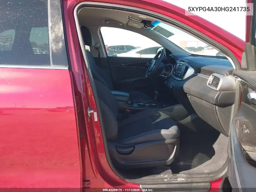 5XYPG4A30HG241735 2017 Kia Sorento 2.4L Lx