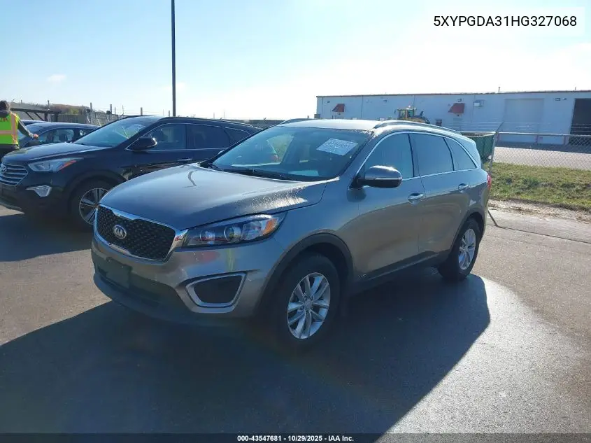 5XYPGDA31HG327068 2017 Kia Sorento 2.4L Lx