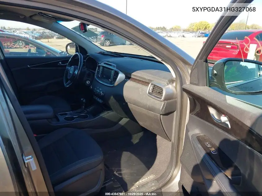 5XYPGDA31HG327068 2017 Kia Sorento 2.4L Lx