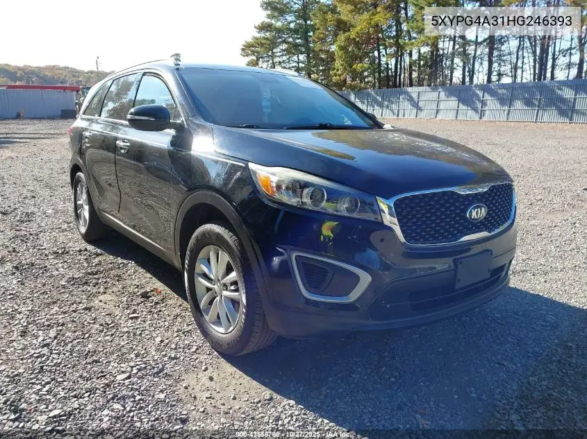 5XYPG4A31HG246393 2017 Kia Sorento 2.4L Lx