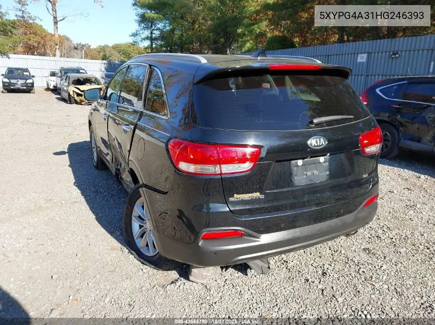 5XYPG4A31HG246393 2017 Kia Sorento 2.4L Lx