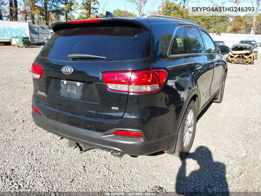 5XYPG4A31HG246393 2017 Kia Sorento 2.4L Lx