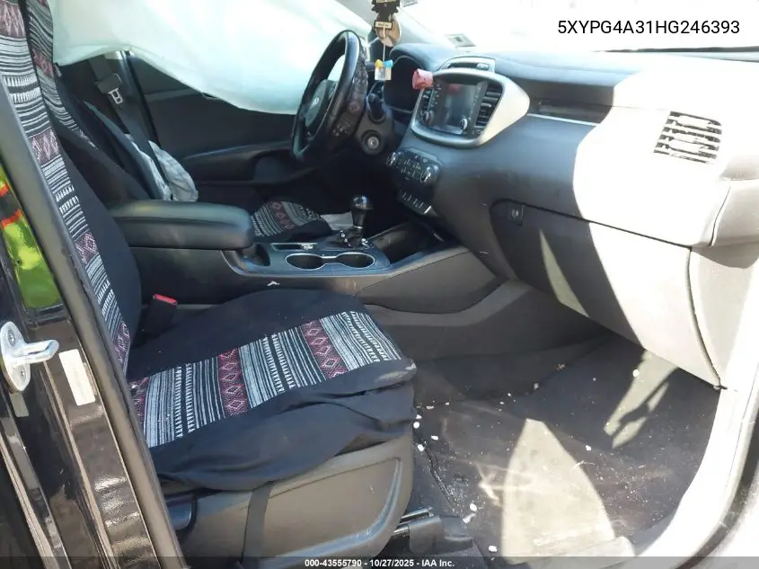 5XYPG4A31HG246393 2017 Kia Sorento 2.4L Lx