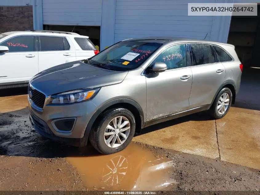 5XYPG4A32HG264742 2017 Kia Sorento 2.4L L