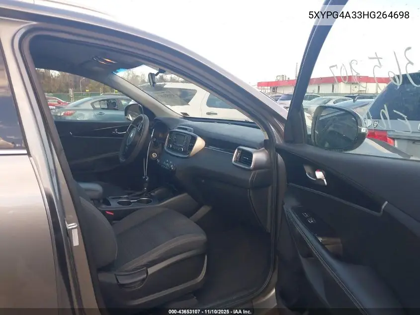 5XYPG4A33HG264698 2017 Kia Sorento 2.4L Lx