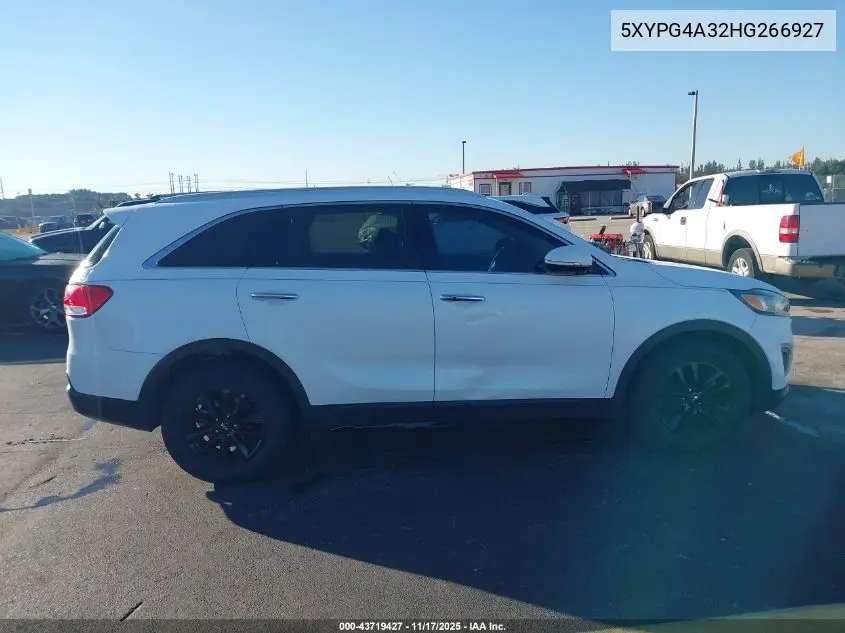 5XYPG4A32HG266927 2017 Kia Sorento 2.4L Lx