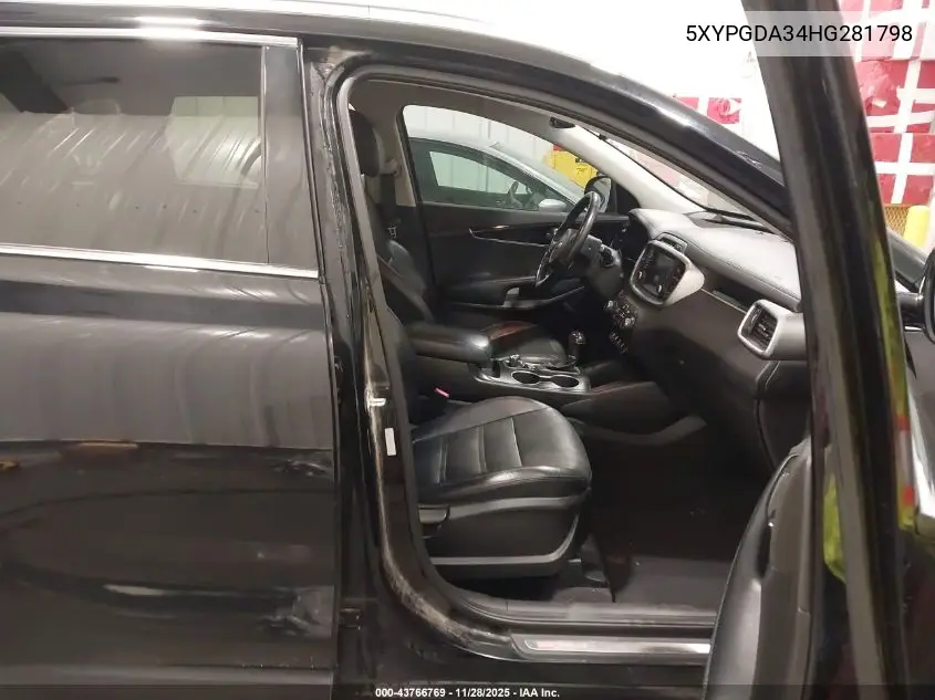 5XYPGDA34HG281798 2017 Kia Sorento 2.4L Lx