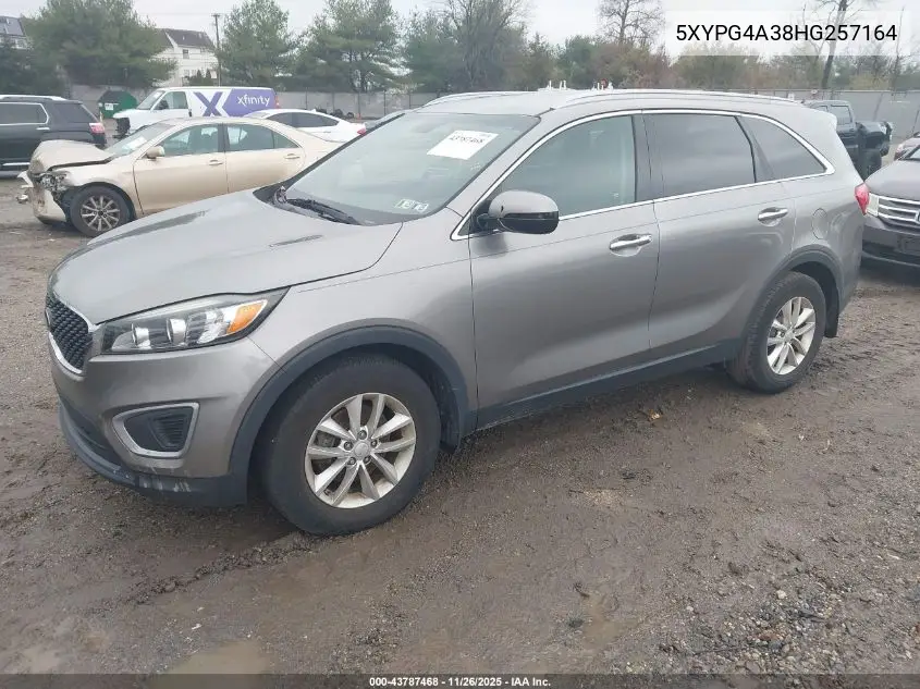 5XYPG4A38HG257164 2017 Kia Sorento 2.4L Lx