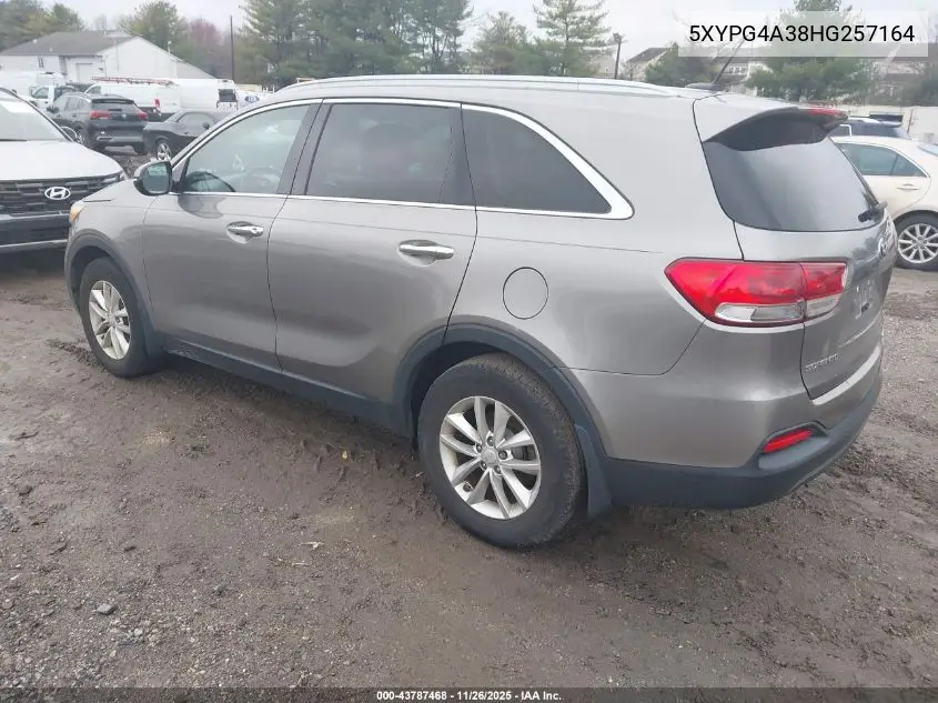 5XYPG4A38HG257164 2017 Kia Sorento 2.4L Lx