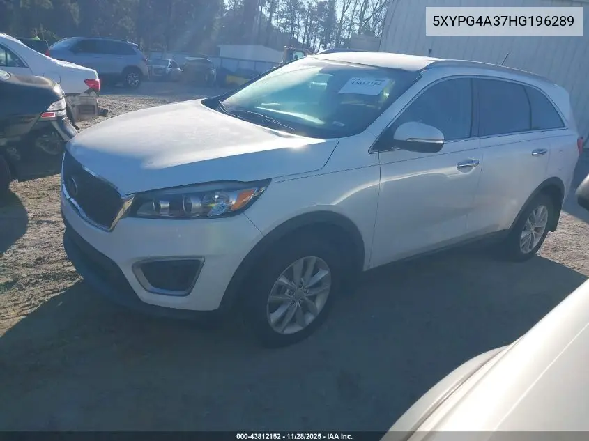 5XYPG4A37HG196289 2017 Kia Sorento 2.4L Lx
