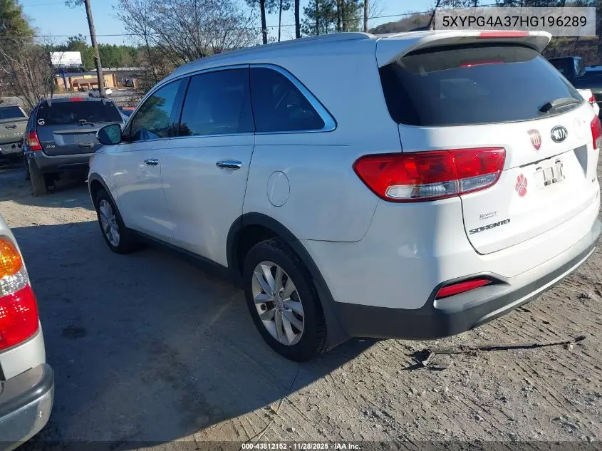 5XYPG4A37HG196289 2017 Kia Sorento 2.4L Lx
