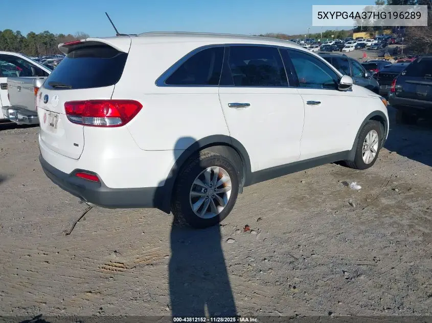 5XYPG4A37HG196289 2017 Kia Sorento 2.4L Lx