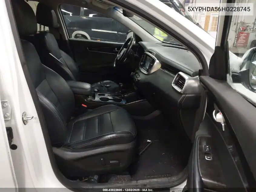 5XYPHDA56HG228745 2017 Kia Sorento 3.3L Ex