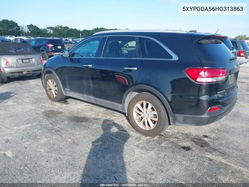 5XYPGDA56HG313863 2017 Kia Sorento 3.3L Lx