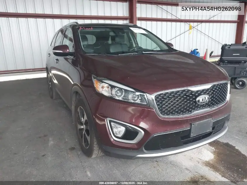 5XYPH4A54HG262098 2017 Kia Sorento 3.3L Ex