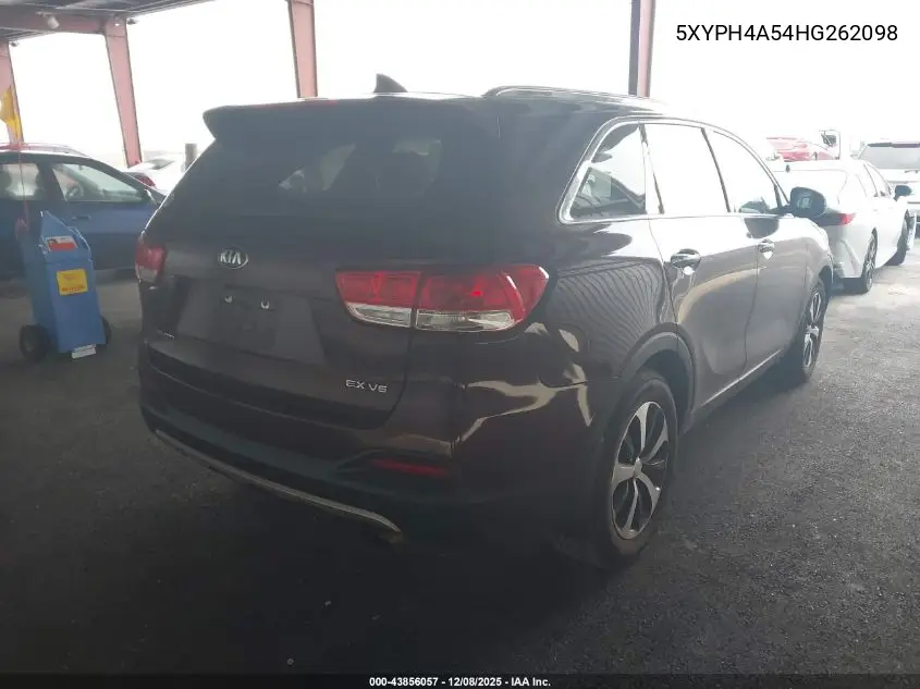 5XYPH4A54HG262098 2017 Kia Sorento 3.3L Ex