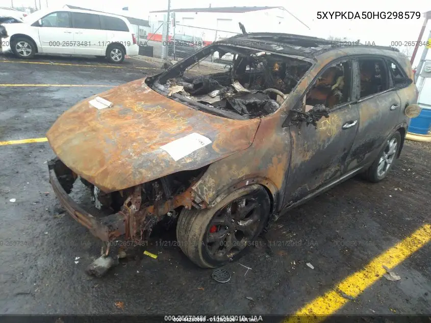 5XYPKDA50HG298579 2017 Kia Sorento 3.3L Sx