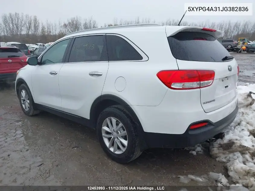 5XYPG4A31JG382836 2018 Kia Sorento Lx/L