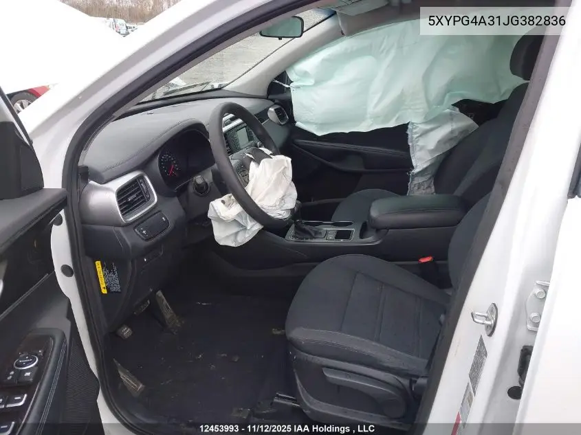 5XYPG4A31JG382836 2018 Kia Sorento Lx/L
