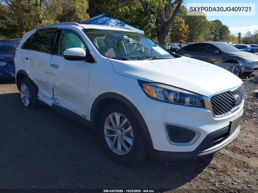 5XYPGDA30JG409721 2018 Kia Sorento 2.4L Lx