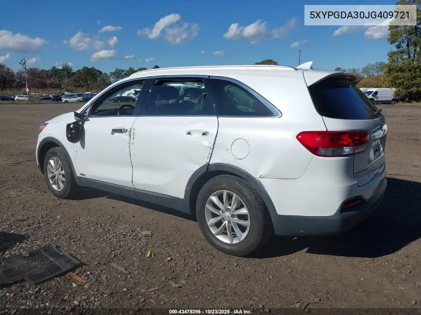 5XYPGDA30JG409721 2018 Kia Sorento 2.4L Lx