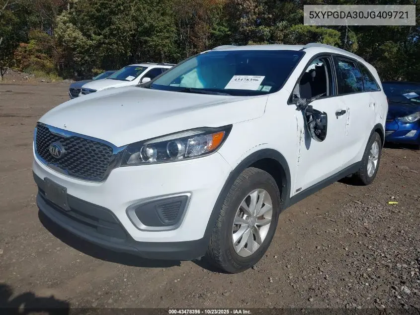 5XYPGDA30JG409721 2018 Kia Sorento 2.4L Lx