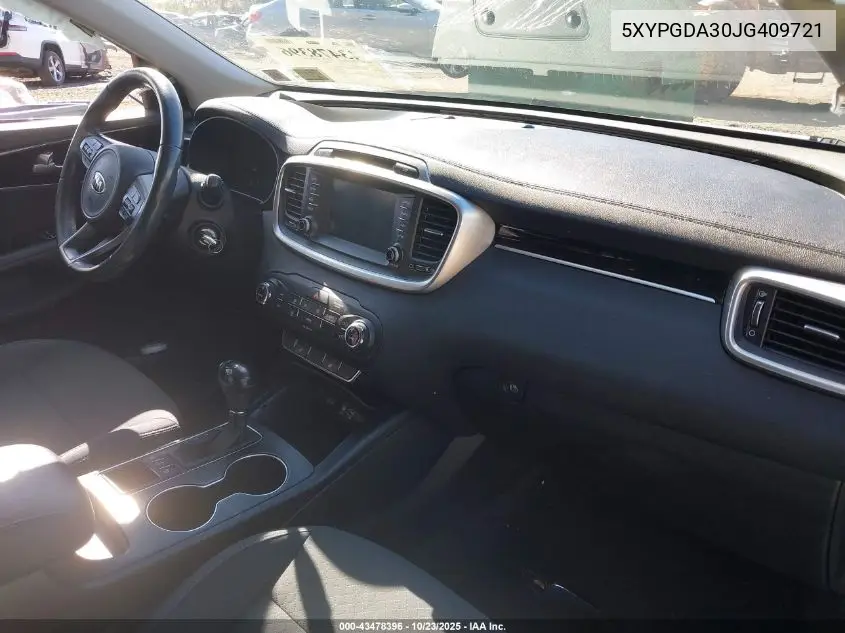 5XYPGDA30JG409721 2018 Kia Sorento 2.4L Lx