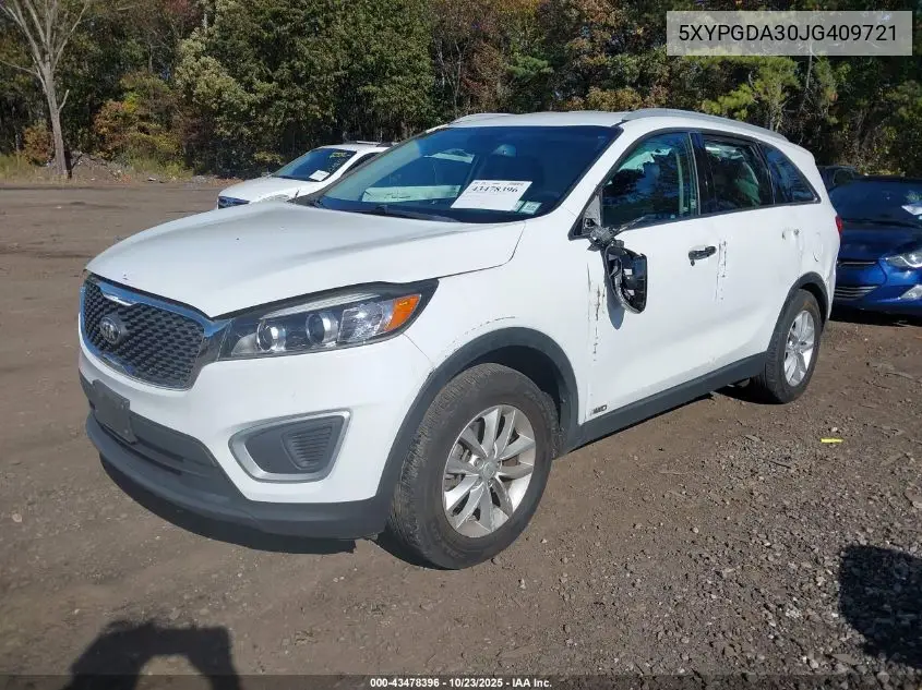 5XYPGDA30JG409721 2018 Kia Sorento 2.4L Lx