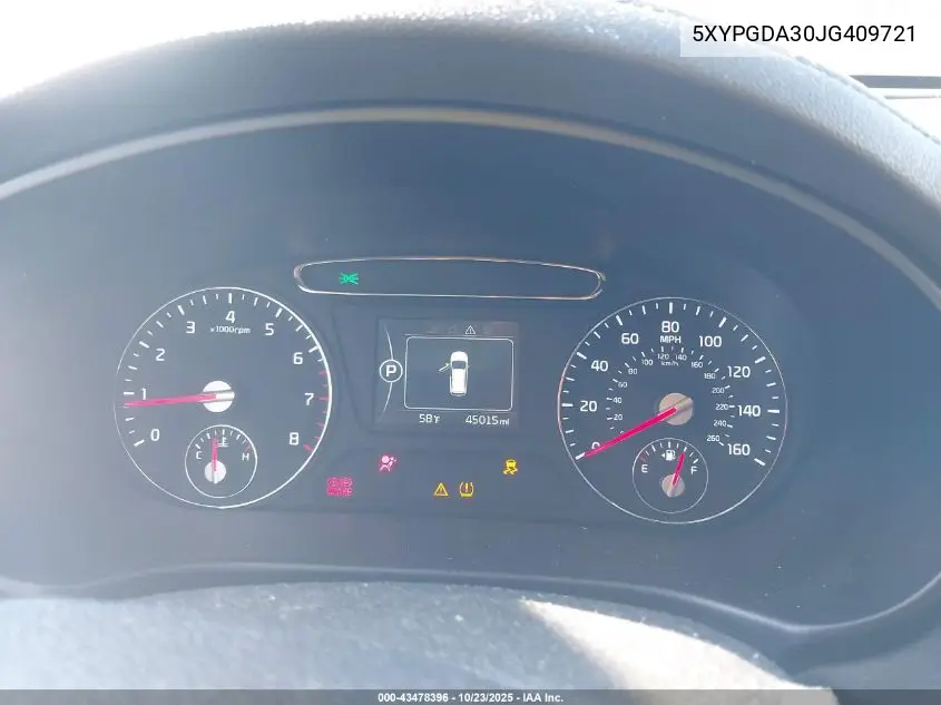 5XYPGDA30JG409721 2018 Kia Sorento 2.4L Lx