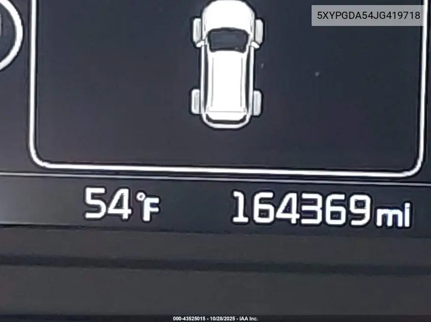 5XYPGDA54JG419718 2018 Kia Sorento 3.3L Lx