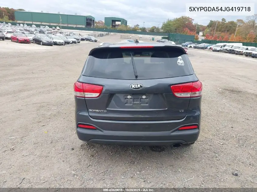 5XYPGDA54JG419718 2018 Kia Sorento 3.3L Lx