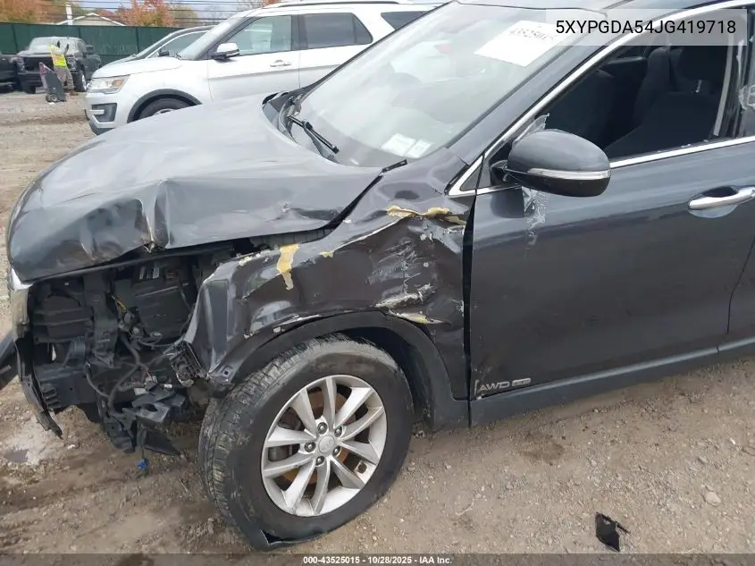 5XYPGDA54JG419718 2018 Kia Sorento 3.3L Lx