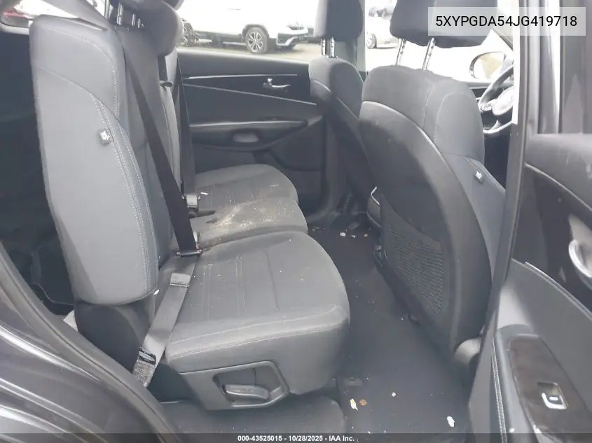 5XYPGDA54JG419718 2018 Kia Sorento 3.3L Lx
