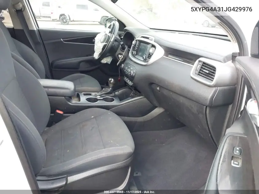 5XYPG4A31JG429976 2018 Kia Sorento 2.4L Lx