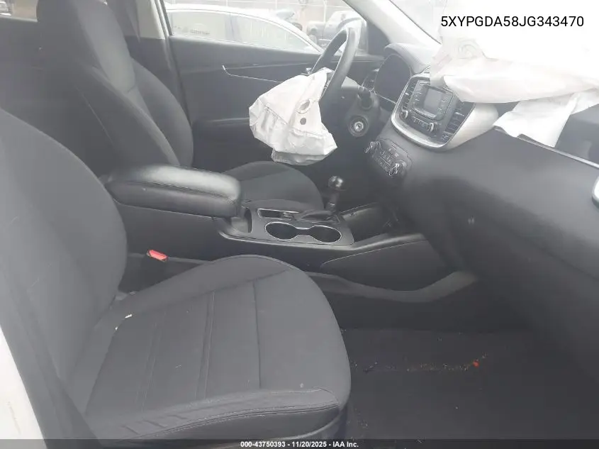 5XYPGDA58JG343470 2018 Kia Sorento 3.3L Lx